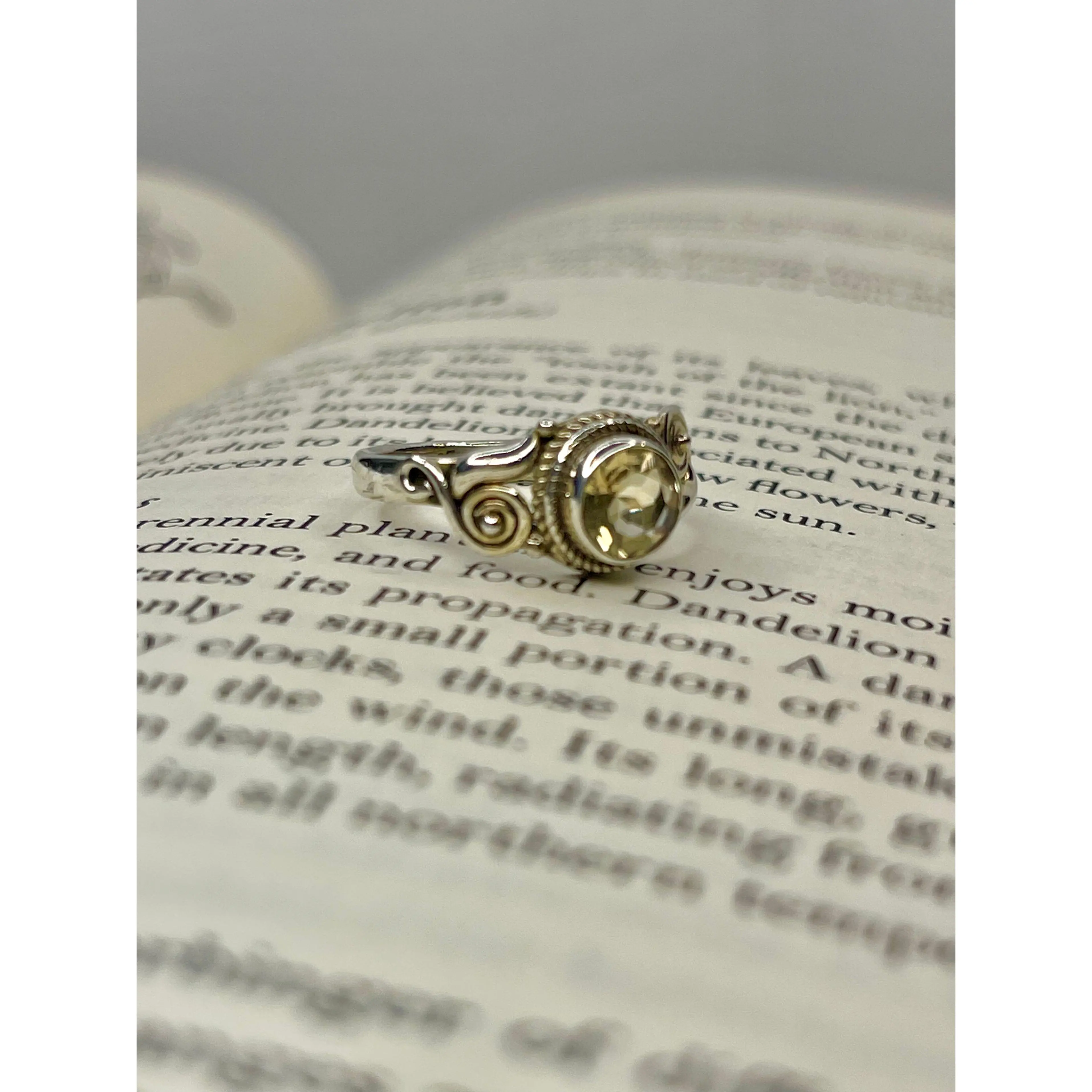 Citrine Sterling Silver Ring | Us Size 5