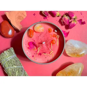 Aries Crystal Candle