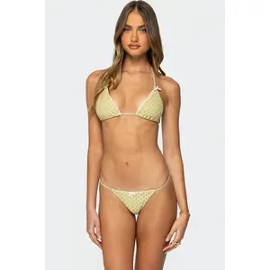 Anna Textured Triangle Bikini Top