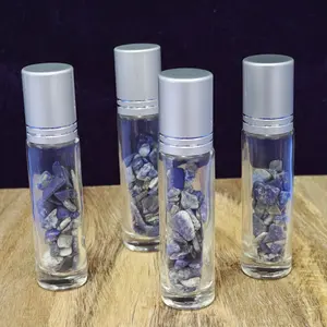 Lapis Lazuli Chip Roller Bottle 10mL | Crystal Aromatherapy for Wisdom, Truth & Third Eye Chakra