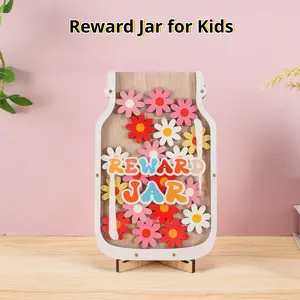 Wooden Reward Jar For Kids & Teachers Perfect For Potty Training & Classroom Behavior Tracking Home Decor Educational Learning Tools Kids Stuff Christmas Gifts For Kids And Teachers