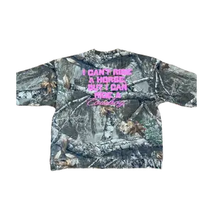 "Cant Ride A Horse" Camo Crewneck