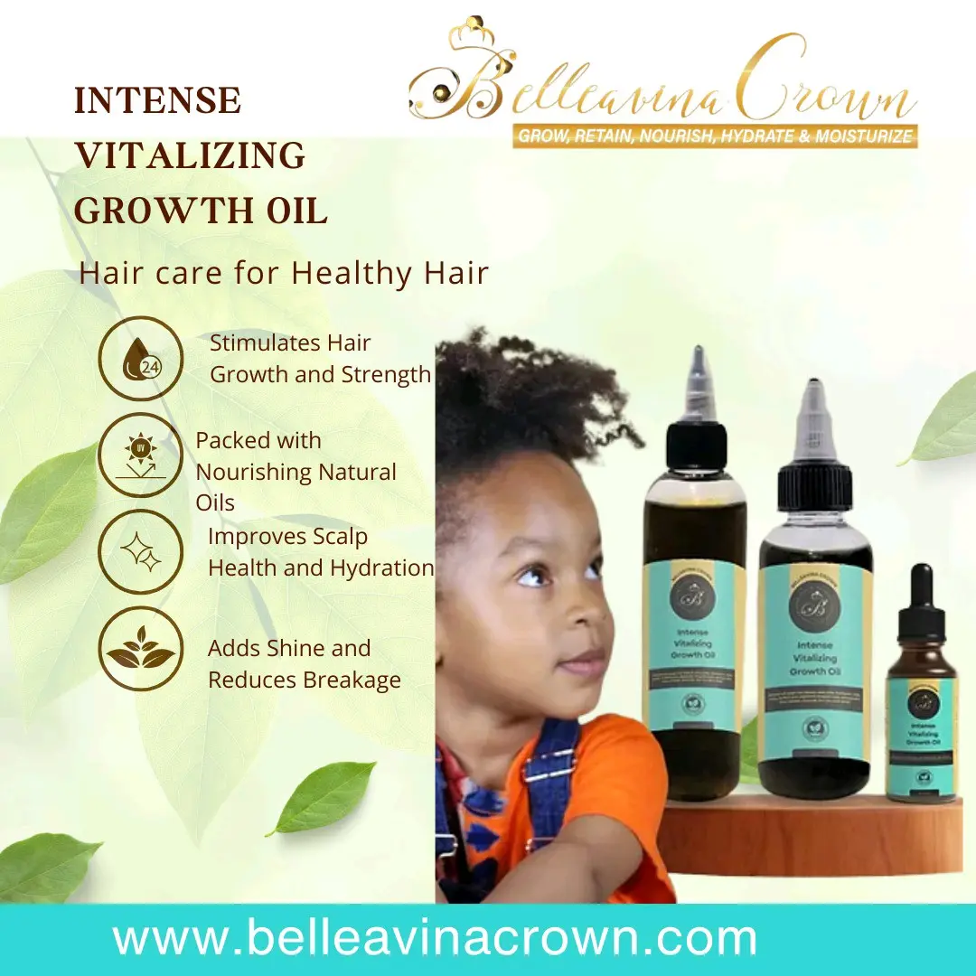 Belleavina Crown Intense Vitalizing Growth Oil - Nourishing Oil for Healthy Hair, Stimulates Growth & Strength, Improves Scalp Health & Hydration