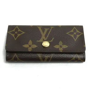 Pre-owned Louis Vuitton Canvas Small Leather Goods Multicles 4 Monogram Key Case