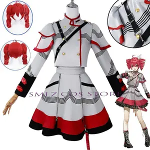 Wholesale Kasane Teto Cosplay Costume Anime Vtuber Cosplay Dress Halloween Party Women Performance Suit for Girl Kasane Teto Wig