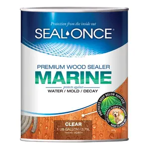 212 MAIN 1 gal Nano Guard Clear Water-Based Premium Wood Sealer, Marine Formula, Seal-once 1829522, Pack of 4