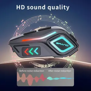 MOKATA New motorcycle helmet with Bluetooth headset| IPX8 waterproof| Smart noise reduction| Gradient ambient light| Flashlight function bluetooth-compatible Motorbike