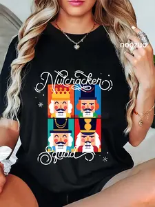 100% Cotton Nutcracker Squad Holiday Christmas Boy Girls Women Men Cute T-Shirt