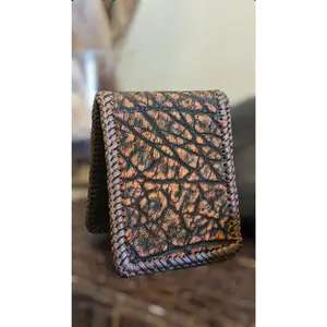 Wood Ember Elephant Leather Wallet