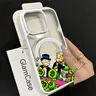 KKLLYY Cute Cartoon Money Bag Hard Glossy Acrylic Magnetic Cellphone Cover - Shockproof, Double-Sided Dual Heat Dissipation Protection for iPhone 11-18 Plus Pro Max, Samsung S22-S26 Handheld Devices