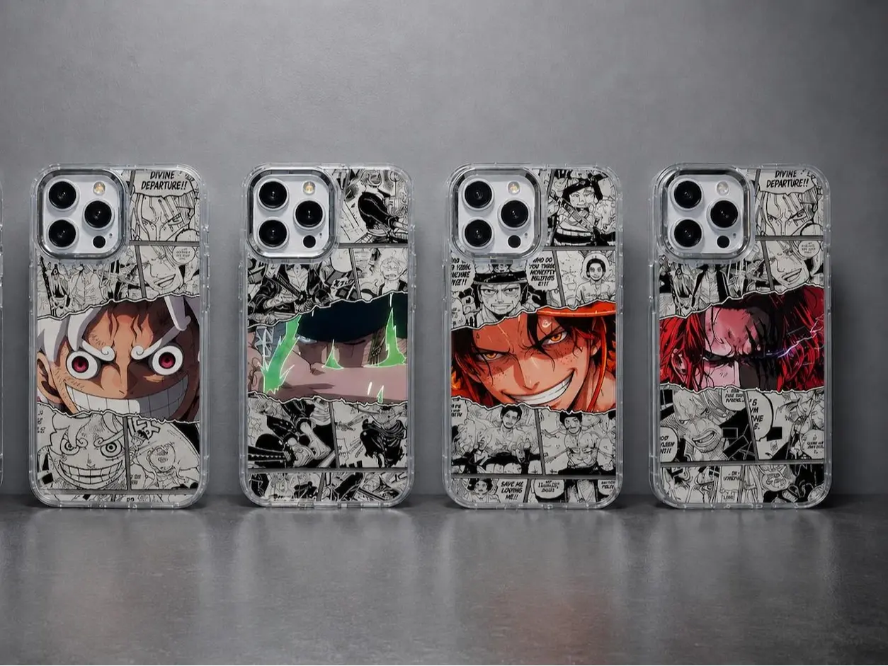 One Piece Phone Case Manga Panel Clear Cover Sabo Luffy Gear 5 Zoro Ace Shanks for iPhone 17 16 15 14 13 Pro Max Anime Color Rip Shockproof Case