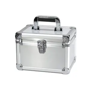 212 MAIN Men's Aluminum Briefcase - Reinforced Aluminum Body, Brushed Panels, Chrome Handle, Draw Latch, Metallic Look, Silver Smooth Design, 7.75x8.5x11 in. (Luggage & Bags)