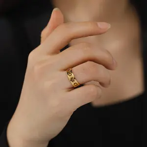Women's Vintage-Inspired Elegant Stainless Steel Moon & Star Cosmic Star Ring - Perfect Ramadan Fashion Accessory, Cosmic Star Rings