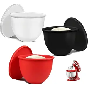 3-Piece Silicone Bowl Liners with Lids, Compatible with 5qt Tilt-Head Mixers, Replacement Mixer Accessories
