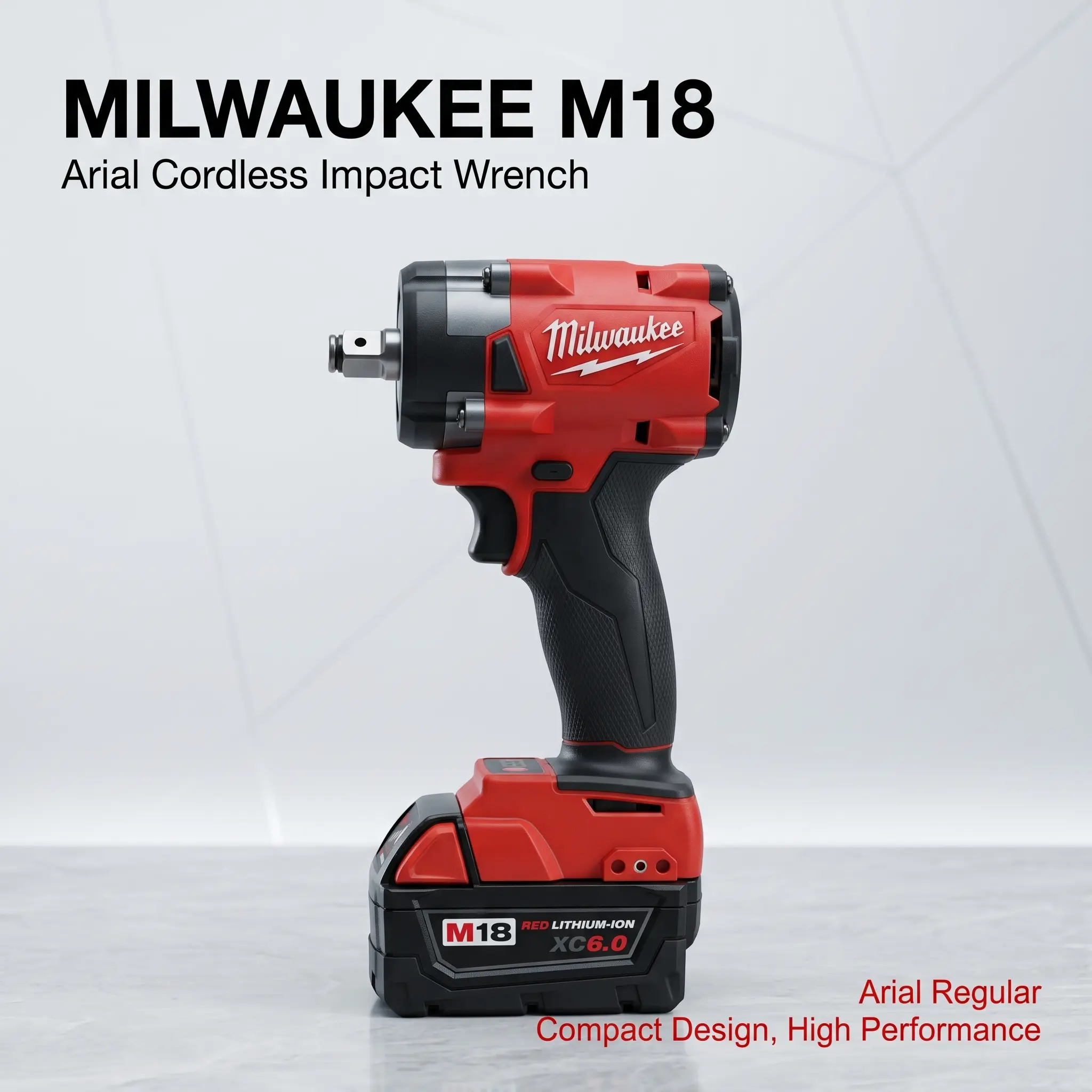 Milwaukee M18 Series 300Nm 1/2" Compact High Torque Impact Wrench, Brushless Power Tool with 4-Mode Control, 0-2,800 RPM/0-3,200 IPM, for Auto/Mechanic Fastening