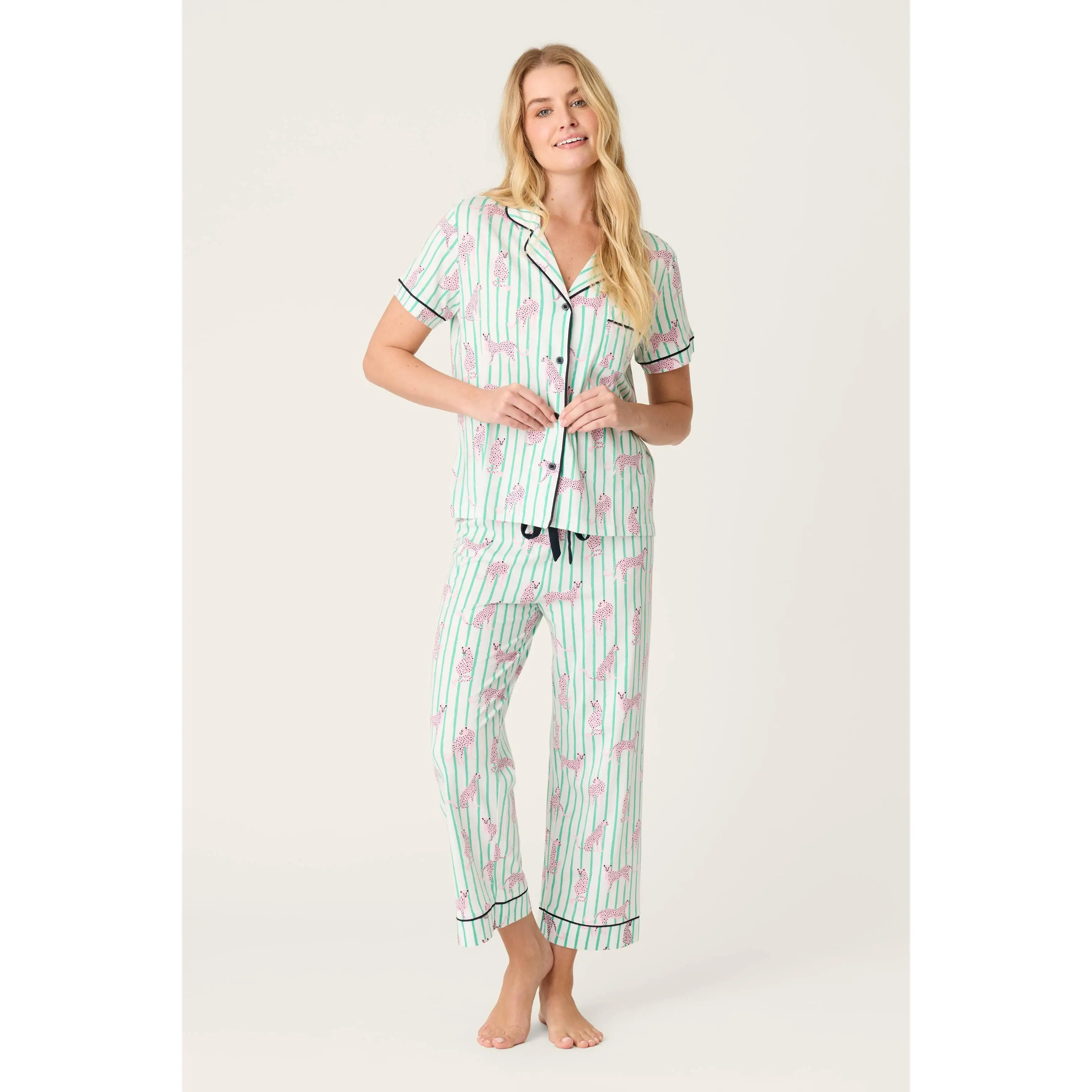 Whimsy Cool Cat Cropped PJ Set
