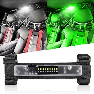 UTV Interior Light Universal Roll Bar Mount LED Light Utility Roll Cage Light Courtesy Light Interior Dome Light for UTV ATV Polaris RZR Can-Am Truck Car Off Road Vehicle - White Green