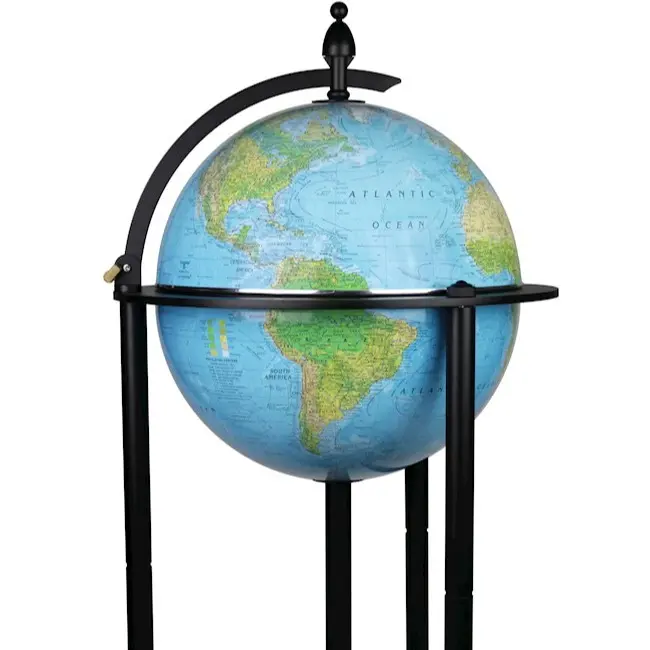 Replogle Empire Bar Globe with Blue Oceans