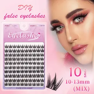 Large Capacity Segmented False Eyelashes, Cartoon Barbie Lazy Lash, Dense Ultra-Fine Stem Individual Lashes, Natural Fluffy Look