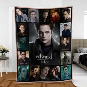 Team Edward PREMIUM Fleece Blanket, Twilight Vtg Movie Blanket, Twilight Saga Blanket Mink Sherpa, Gift For Fan,Christmas Gift,Halloween Gift,Birthday Gift
