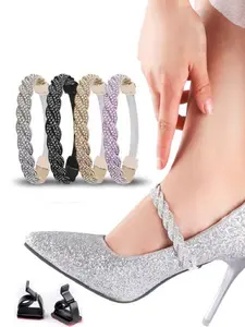 Anti-Slip High Heel Shoe Laces, Adjustable Elastic Shoestrings for Women, Basic Style, Prevents Slipping, Comfortable Fit, Shoelace