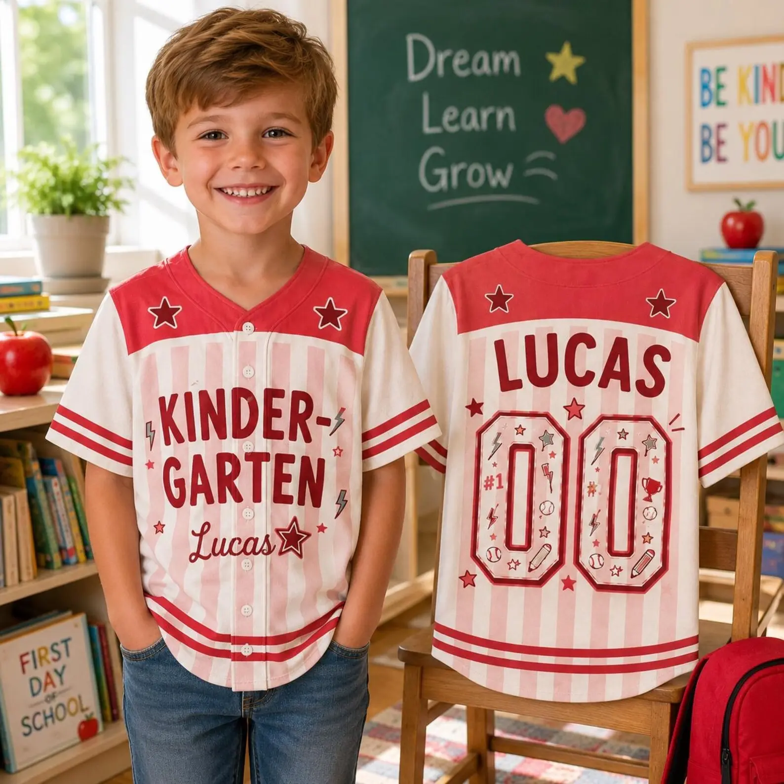 Personalized Grade Level Baseball Shirt, Custom 2nd Grade Kids Shirt, Custom School Spirit Shirt, Back to School Gift for Kids