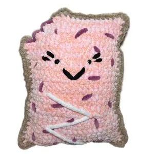 Pop-tart with a bite crochet plushie