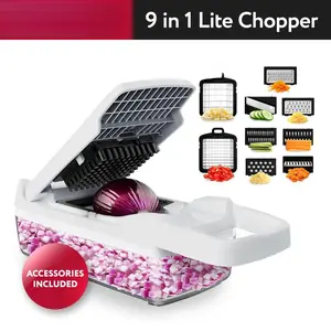 Fullstar Vegetable Chopper - Vegetable Slicer - Onion Chopper with Container - Pro Food Chopper - Slicer Dicer Cutter - Kitchen Gadgets - Chopping - Blade - Handy Set Utensils Stainless Steel