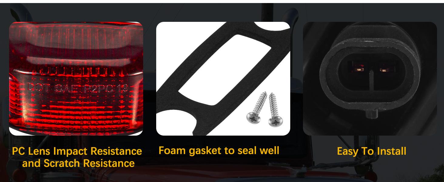 Partsam Rear Cab Marker Roof Lights Rear Roof Mounted Cab Light Lamps for Ram Promaster