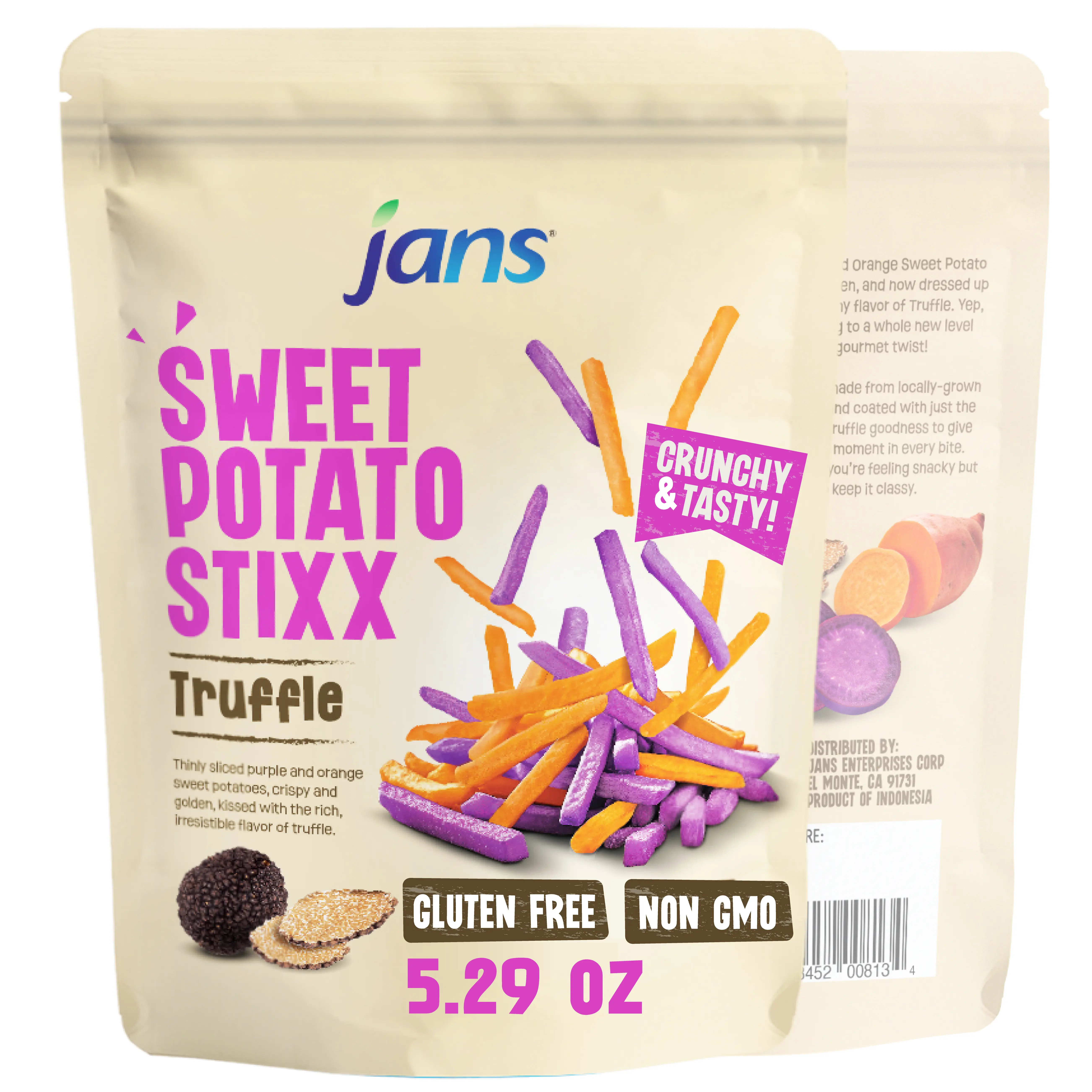 Jans Sweet Potato Stixx, Gluten Free, Non GMO, 5.29 oz (Pack of 1)