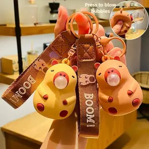 Capybara Bubble Stress Relief Toy, Intelligence Keychain Charm, Ruby Pendant Jewelry, Ideal Anxiety Reliever, Creative Couple Gift