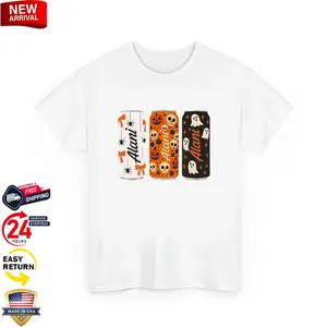 Alani Addict Halloween T-Shirt Featuring Spooky Energy Drink and Bold Fall Sublimation Design for True Fans