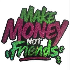 Sequin Iron-On Patch for Money-Making Themed Decorations