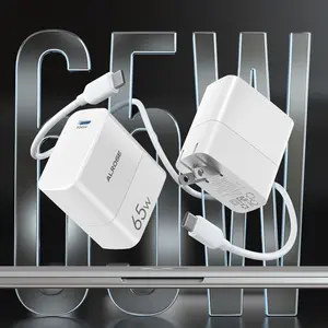 TOPADRE 65W USB-C Compact Charger with Folding Plug, GaN Portable Type-C Charger with 3.3Ft C to C Cable, Compatible with Macbook Air, Dell, iPhone 17/16/15 Pro Max, iPad, Samsung Galaxy S25 S24, Pixel Sersies