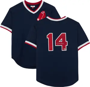 Jim Rice Boston Red Sox Autographed Blue 1989 Mitchell & Ness Authentic Batting Practice Jersey - Fanatics Authentic Certified