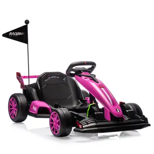 GARVEE 24V Electric Drift Go Kart Car with Adjustable Seat, Outdoor Ride-On Toy Featuring Variable Speed Mode, High-Speed Racing, and Immersive Gaming Combo for Ages 6 and Up