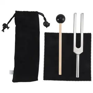 Lightweight Aluminum 528 Hz Solfeggio Tuning Fork, Silver Car Interior Decoration for Meditation, Relaxation