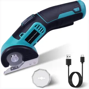 Cordless Electric Scissors, cardboard cutter, rotary cutter for fabric with Safety Lock, Suitable for Cutting Carpet, Leather, Cardboard, Fabric, plastic,and More, Safe and Easy to Hold
