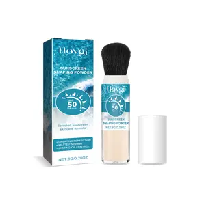 Mineral Sunscreen Setting PowderBrush SPF 50 onSunscreen Setting Powder, Matte Oil Control Sunscreen FacePowder, Lasting Lightweight Breathable Beach Essentials,Zinc Oxide Mineral Sunscreen Powder SPF