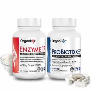 Organixx Optimal Digestion Bundle, Enzyme 17 & ProBiotixx – Digestive Enzymes + Daily Probiotics for Gut Health, Bloat Relief, Nutrient Absorption & Immune Support, Vegan, Non-GMO, Gluten-Free