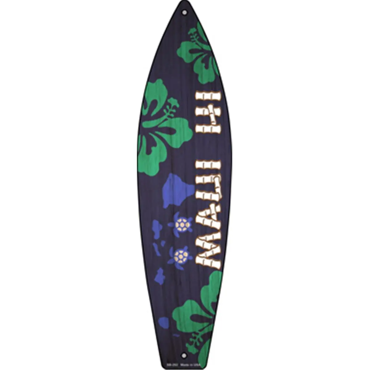 Smart Blonde  17 x 4.5 in. Maui Hawaii Novelty Metal Surfboard Sign