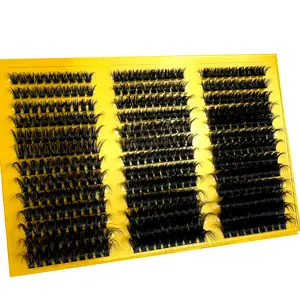 New 0.07mm DIY 5D Fluffy Lash Clusters 60D 80D 100D Thick Eyelash Clusters D Curl Wispy Individual Lashes 9-18mm Eyelash Extension