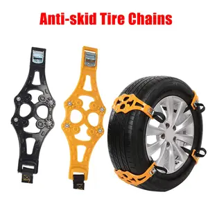 Double buckle TPU Chains 1pcs/set Adjustable Car Anti-skid Safety Winter Roadway Safety Tire Snow Snap SkidWheel chains