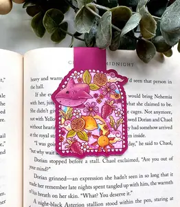 Strawberry Shark Cozy Magnetic Bookmark - Unique High-Quality Designs for Book Lovers & Booktok Readers - Perfect Gift for Her - Submerge into the Bookish World with Magnet Closure