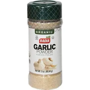 BADIA Organic Garlic Powder Seasoning - 3oz US-Sourced Certified Spice for Enhanced Culinary Flavor, Seasoning Spice Flavor