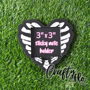 Skelly Desk Organizer| Note Holder Custom 3D Printed sticky note Holder Office Study Stationery Desktop Storage