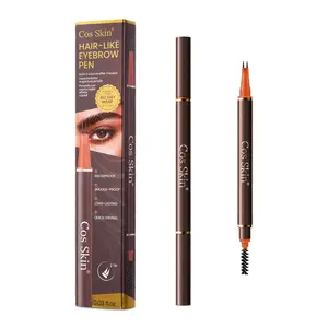 Dual-ended ultra-fine eyebrow pencil — suitable for beard and eyebrows — waterproof, natural finish, easy to use, long-lasting color payoff — beard filling pen, eyebrow filling pen — beard pen, eyebrow pencil — Cos Skin