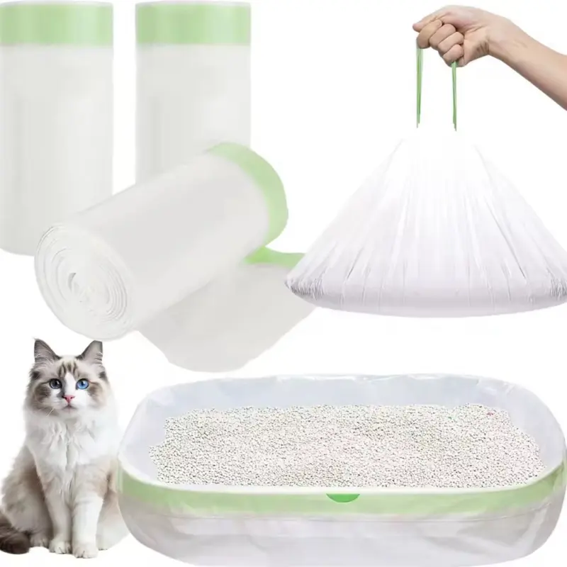 NoMess Extra Large Cat Litter Liners | Thick, Leakproof, Drawstring, No-Touch Cleanup | 37”*18” (94*45cm)