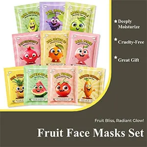 10 Pack Fruit Face Masks – Fun Spa Kit for Kids & Teens | Hydrating & Gentle Skincare Gift