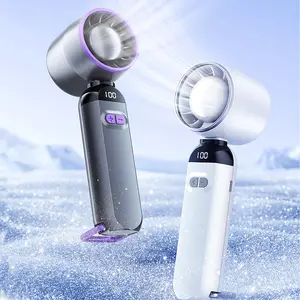 Portable Handheld Fan, USB Rechargeable Mini Turbo Fan, Handheld Cooling Fan, Adjustable Cooling Fan, Desk & Neck Fan Cooling Ice Fan, Portable Handheld Fans for Outdoor, Travel